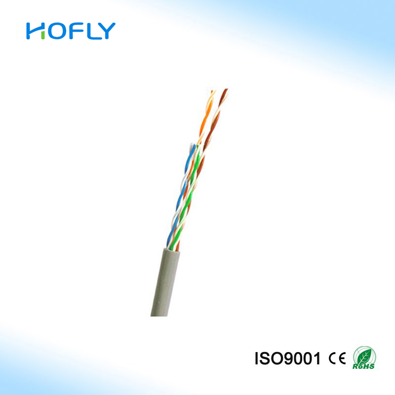 <b>Solid 4 pairs 24awg CAT5e UTP Ethernet LAN cable price per m</b>