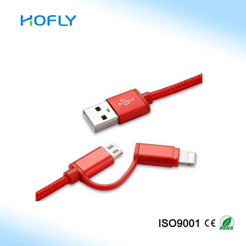 High Speed Charging Data Cable Nylon Braided Aluminum USB Ca