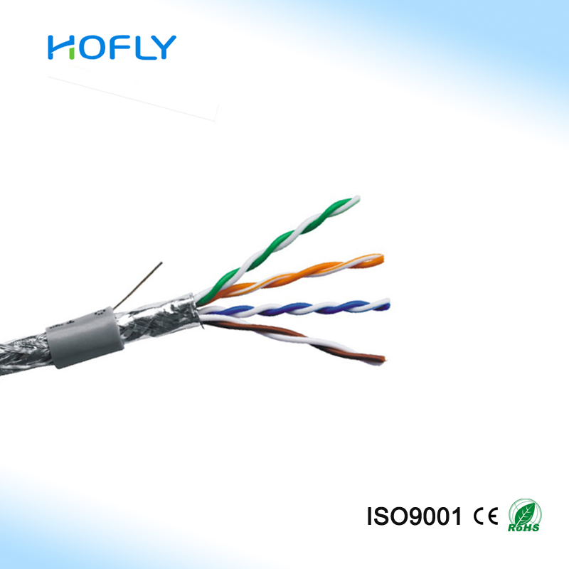 CAT5E SFTP 24AWG 0.5MM BARE COPPER PVC JACKET INDOOR