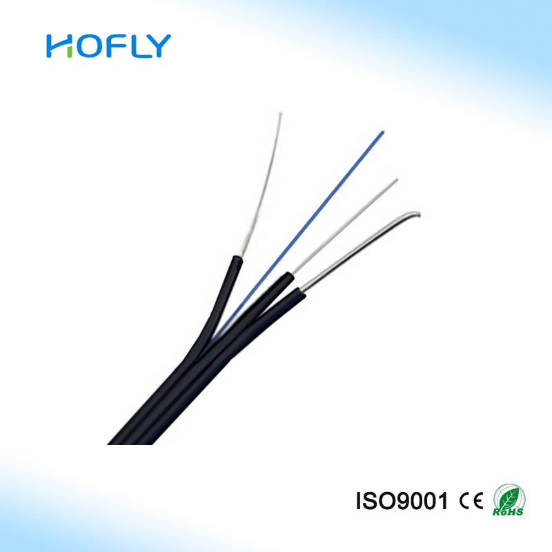 Lszh Sheath FTTH Indoor 2 Core Fiber Optic Drop Cable