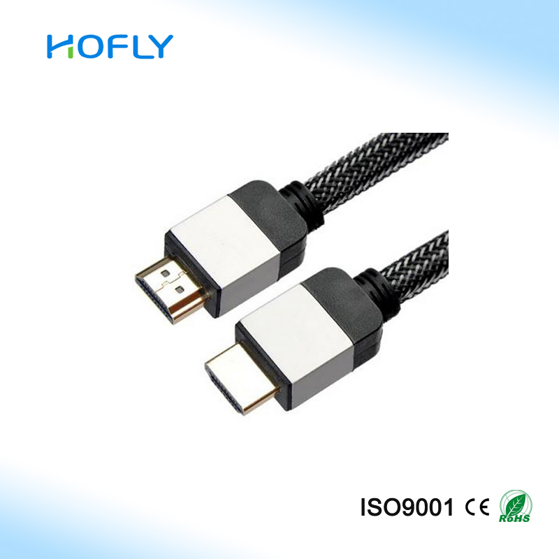 Aluminum shell HIGH SPEED flat hdmi cable support 3D 2160P 4