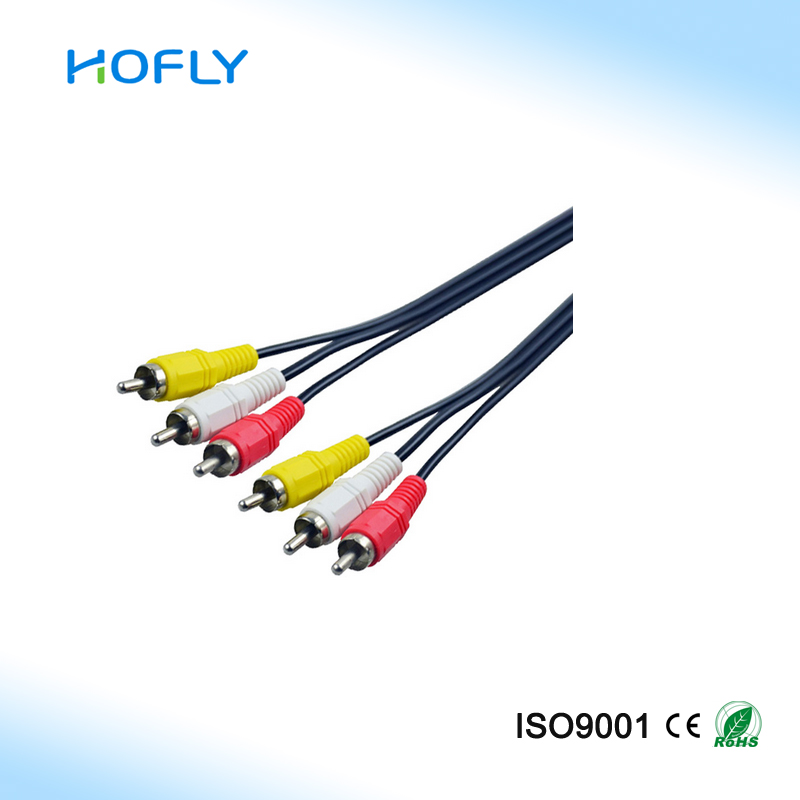 high quality 3RCA to 3RCA 5 pin av cable micro usb