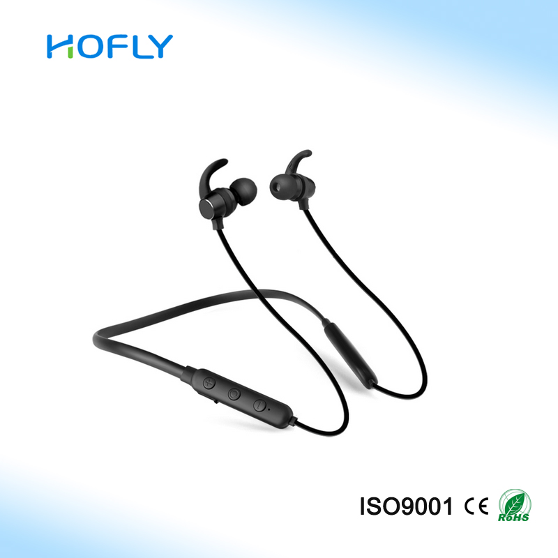 2018 IPX7 Sport Neckband waterproof Bluetooth earphone Black