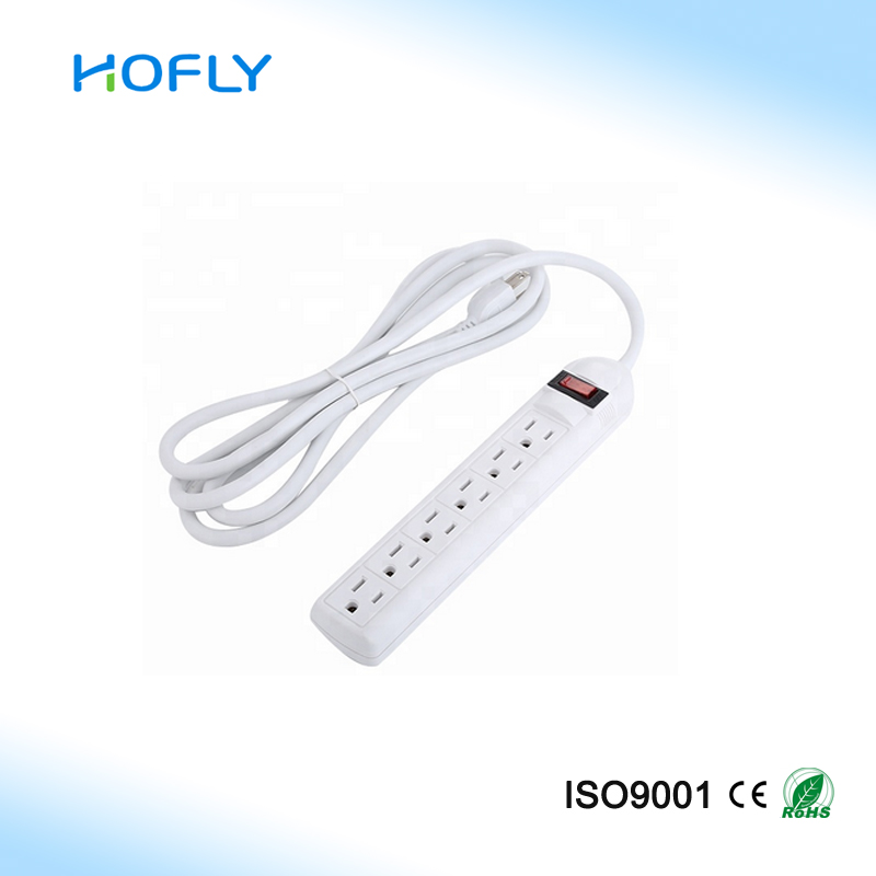 ETL listed vertical Solar Powered Power Strip USA 6 Outlets